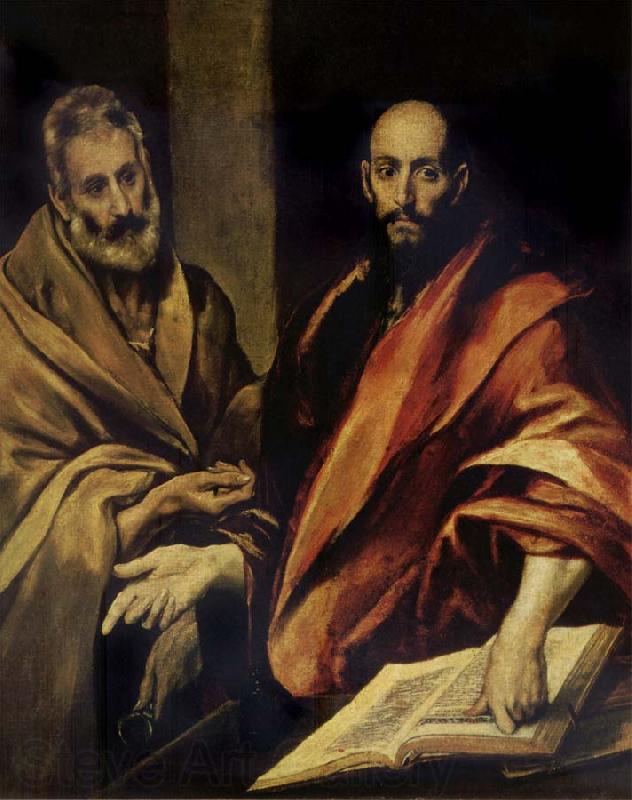 El Greco St Peter and St Paul Norge oil painting art